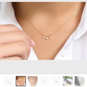 14 K YG 3 Diamond Necklace
